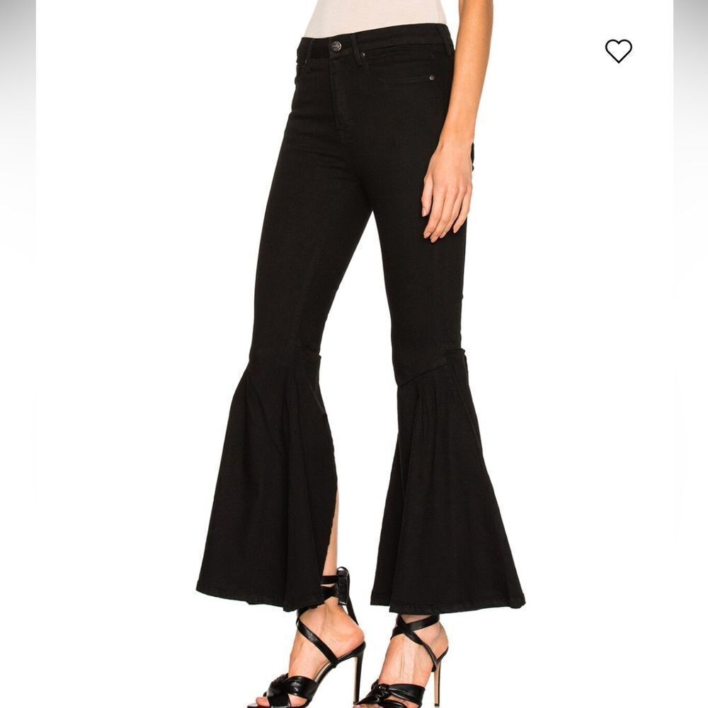 Frankie Black Flared Bell Bottom Jeans with open back size 25